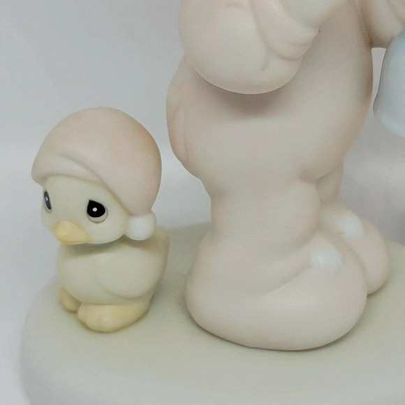 PRECIOUS MOMENTS FIGURINES "A Special Chime for Jesus" Child Holding Bell Duck - Picture 3 of 12
